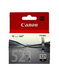 Cartucho tinta canon cli 521bk negro 9ml pixma 3600  4600  4700  mp540  550  560  620  630