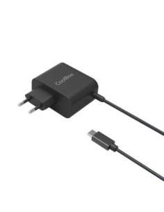 Adaptador cargador rapido de corriente coolbox gan usb  c 65w