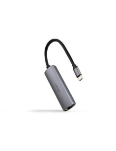 Adaptador coolbox usb  c 3 1 a rj45 con pd 100w usb  c  m aluminio color gris 18 cm