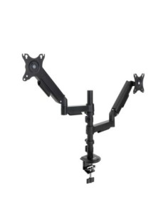 Soporte mesa tooq pantalla gira inclina 2 brazos 17  32 negro