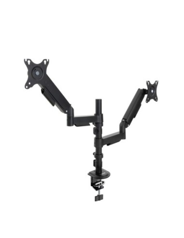 Soporte mesa tooq pantalla gira inclina 2 brazos 17  32 negro