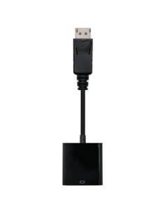 Adaptador displayport a svga nanocable macho  hembra 15cm negro