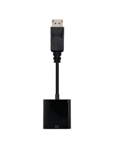 Adaptador displayport a svga nanocable macho  hembra 15cm negro