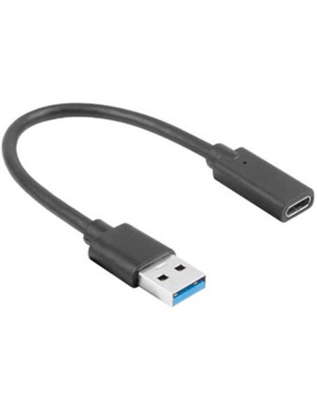 Adaptador lanberg usb 3 1 tipo c  usb tipo  a 15cm