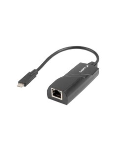 Adaptador lanberg usb tipo c 3 1 macho  ethernet rj45 hembra  0 15m