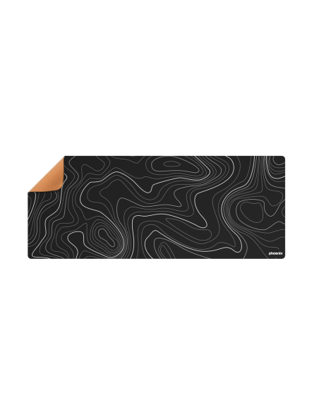 Alfombrilla phoenix stratos para ratón escritorio negra 90 x 40 cm con base de corcho y superficie c
