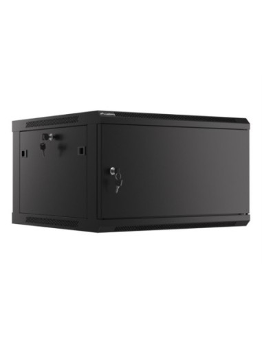 Armario lanberg mural rack 19 pulgadas 6u  600x600 negro