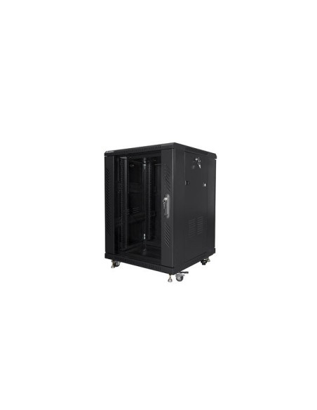 Armario rack lanberg 15u 600 x 600 auto ensamblado 19 pulgadas carga maxima 800kg negro