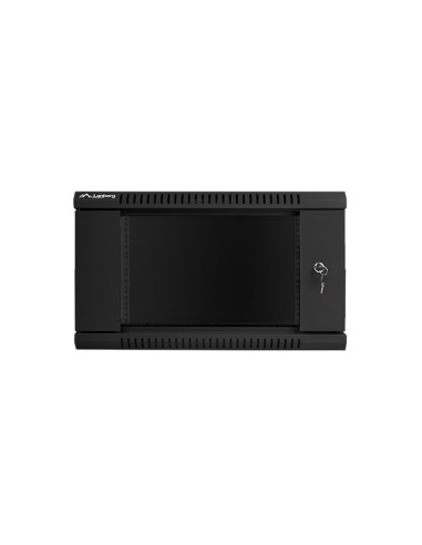 Armario rack lanberg 6u 600x450x368 auto ensamblado 19 pulgadas hasta 60 kg negro