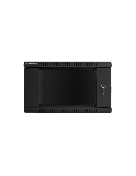 Armario rack lanberg 6u 600x450x368 auto ensamblado 19 pulgadas hasta 60 kg negro