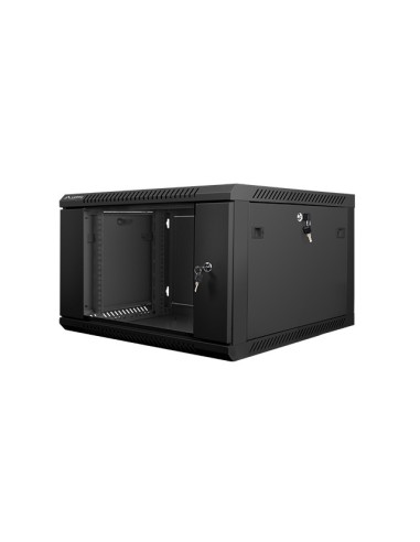 Armario rack lanberg 6u 600x600x368 auto ensamblado 19 pulgadas pulgadas hasta 60 kg negro