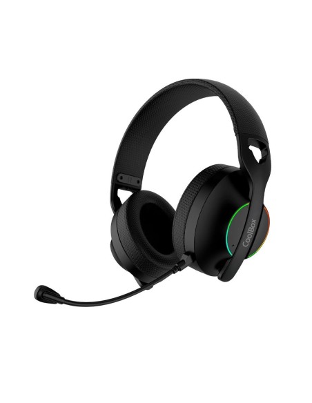 Auriculares con microfono coolbox wb01 inalambricos gaming bluetooth negro