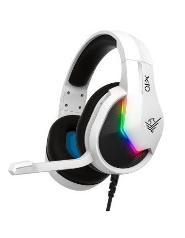 Auriculares gaming phoenix x  io blancos multiplataforma con cable jack y adaptador