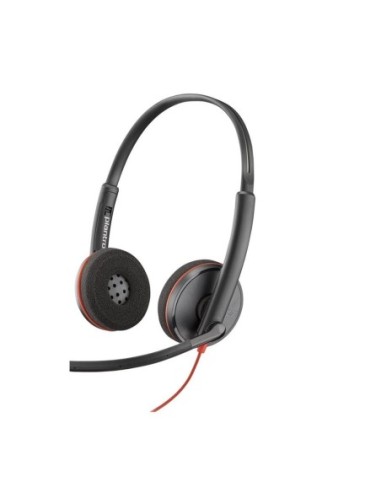 Auriculares poly blackwire 3220 estéreo usb  c  adaptador usb  c  a bulk