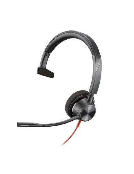 Auriculares poly monoaurales blackwire 3310 con certificación microsoft teams usb  c  adaptador us