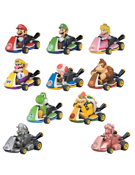 Vehículo mario kart retrofriccion 1 unidad aleatoria
