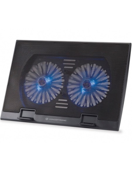 Base refrigeracion conceptronic para portatiles 2 ventiladores 125mm hasta 17 pulgadas