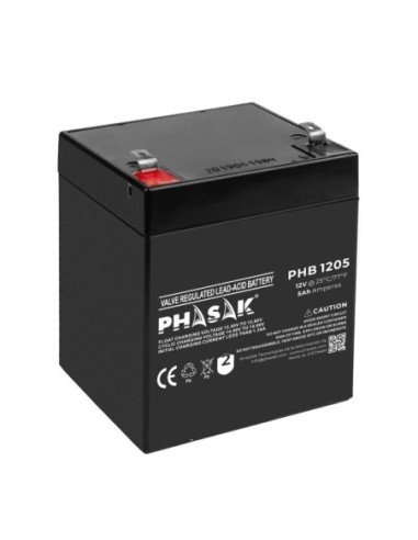 Bateria phasak phb 1205 compatible para sais 5ah 12v acido  plomo