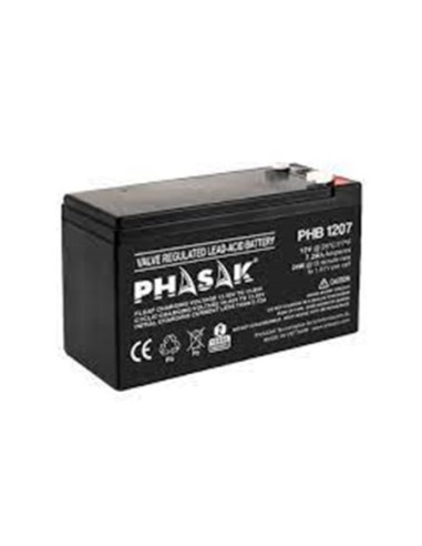 Bateria phasak phb 1207 compatible para sais 7´2ah 12v acido  plomo