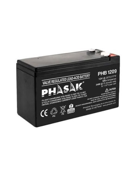 Bateria phasak phb 1209 compatible para sais 9ah 12v acido  plomo