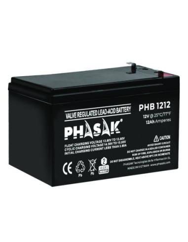 Bateria phasak phb 1212 compatible para sais 12ah 12v acido  plomo