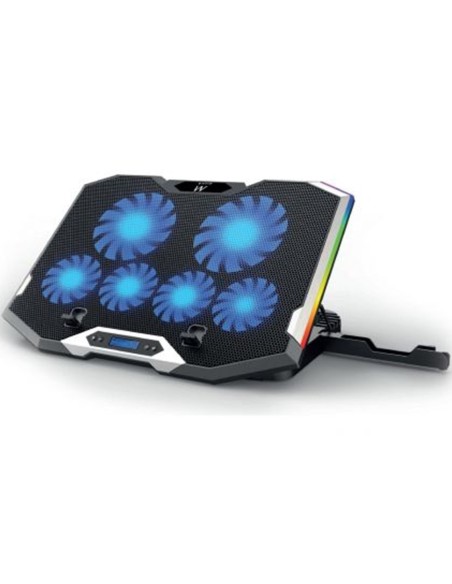 Soporte  base refrigeracion para ordenador portatil ewent ew1260  6 ventiladores  hub 2 puertos