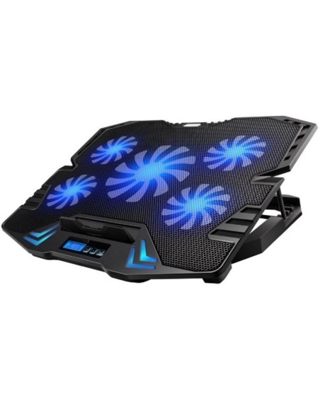 Soporte  base refrigeracion para ordenador portatil ewent ew1259  5 ventiladores  hub 2 puertos