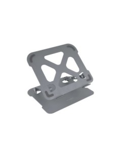 Soporte  base elevador tooq para portatil tablets libros aluminio ajustable ergonómico gris