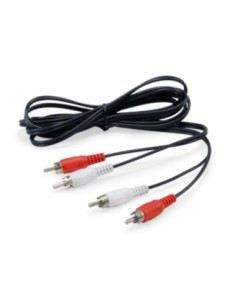 Cable 2x rca equip 2 5m  macho  macho  negro