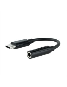 Cable adaptador usb c a jack 3 5mm nanocable 0 11m  macho  hembra  negro