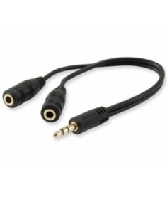 Cable audio equip mini jack 3 5mm macho a 2 jack 3 5mm hembra
