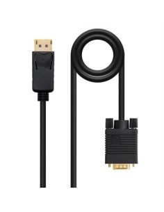 Cable conversor displayport a vga nanocable 1m  macho  macho  negro