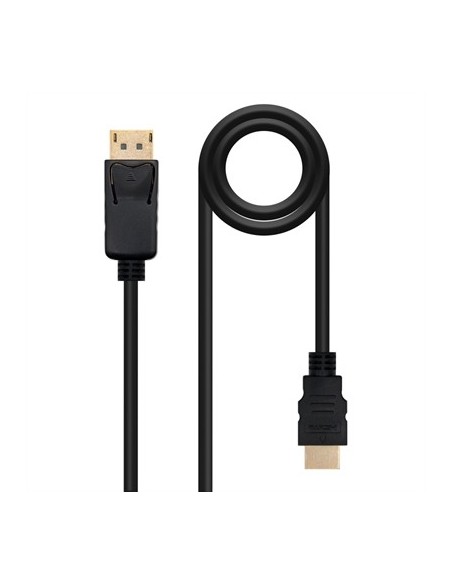 Cable displayport a hdmi nanocable 1m  macho  macho  negro