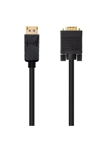 Cable displayport a vga nanocable 2m negro  macho  macho