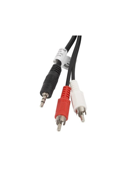 Cable estereo lanberg mini jack 3 5mm  2x rca macho 5m