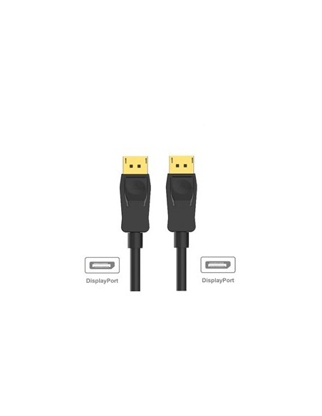 Cable ewent displayport 1 2  4k  60hz  a  a awg28  2m