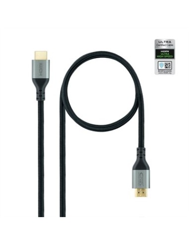 Cable hdmi 2 1 nanocable 1m  macho  macho  negro