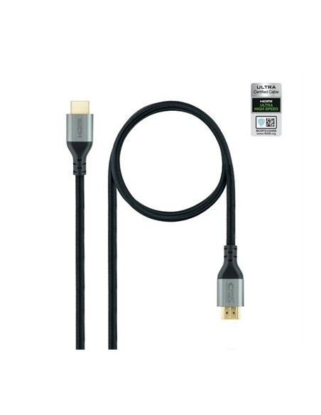 Cable hdmi 2 1 nanocable 1m  macho  macho  negro