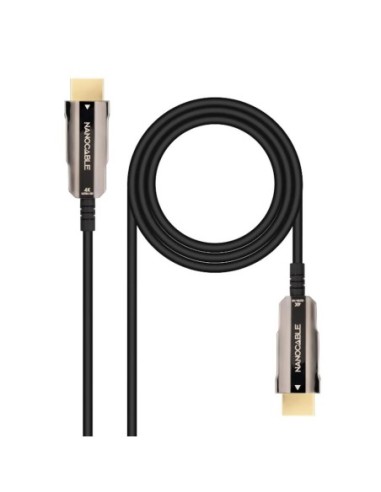 Cable hdmi 4k nanocable 10m  macho  macho fibra optica