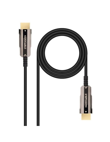 Cable hdmi 4k nanocable 10m  macho  macho fibra optica