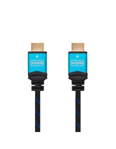 Cable hdmi a to hdmi a 4k 1 5m nanocable black m  m  60hz  18gbps  v2 0  trenzado