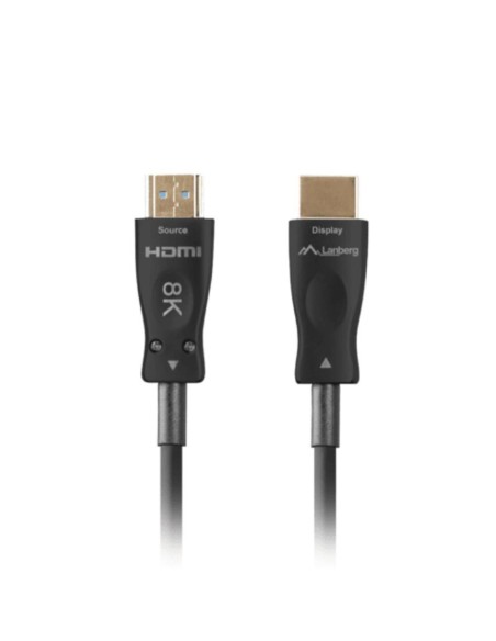 Cable hdmi aoc lanberg v2 1 m  m optico activo 8k 60hz 50m negro