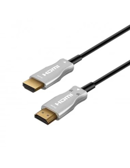 Cable hdmi ewent 4k uhd fibra optica hibrido 15m  macho  macho
