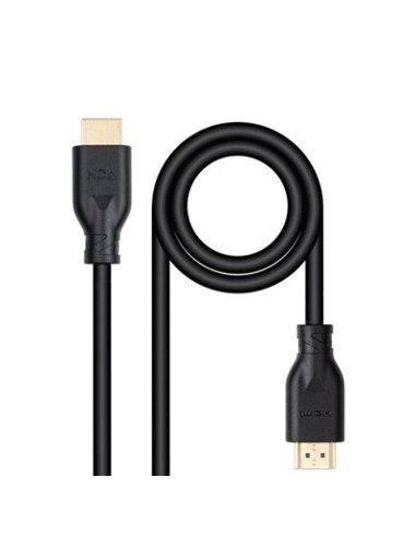 Cable hdmi v2 nanocable 1 m negro  macho  macho 4k@60hz 18gbps ccs