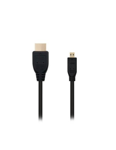 Cable micro hdmi tipo d a hdmi tipo a nanocable 1 8m negro 1 8m  macho a macho  alta velocidad  n