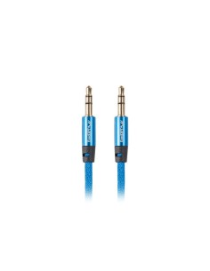Cable minijack lanberg 3 5mm m  m 3 pin 2m premium azul