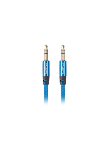 Cable minijack lanberg 3 5mm m  m 3 pin 2m premium azul