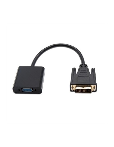 Cable nanocable conversor dvi 241 a vga macho  hembra 10cm negro