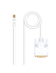 Cable nanocable conversor mini dp a dvi mini dp  m  dvi  m blanco 2 0 m