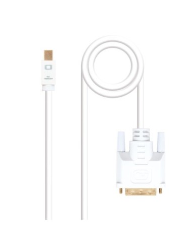 Cable nanocable conversor mini dp a dvi mini dp  m  dvi  m blanco 2 0 m